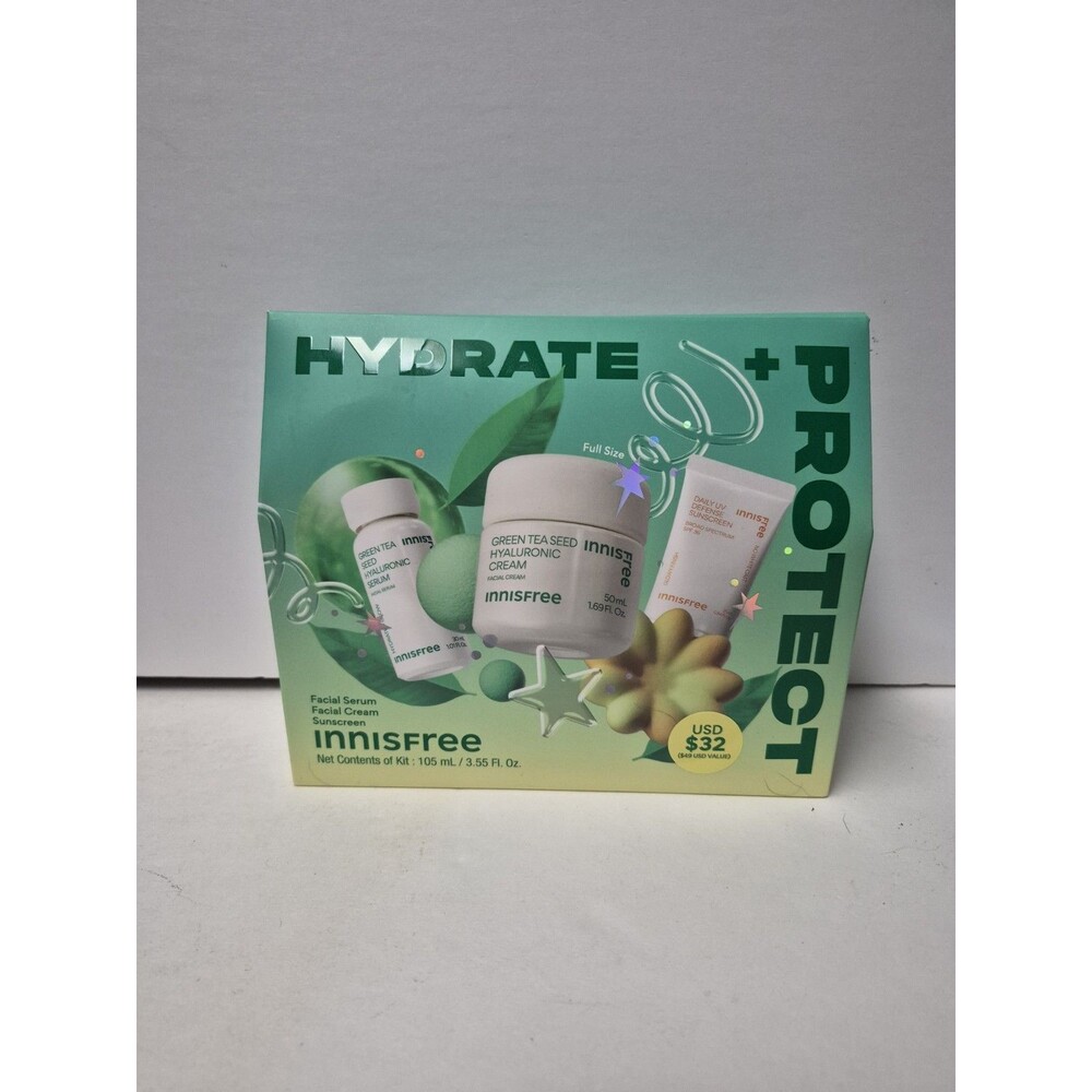 Innisfree Hydrate + Protect Limited Edition Skincare Set Brand New In Box